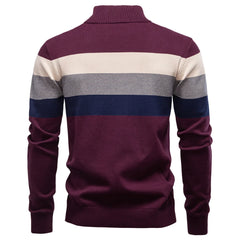 Lionel – Men’s Striped Quarter-Zip Sweater