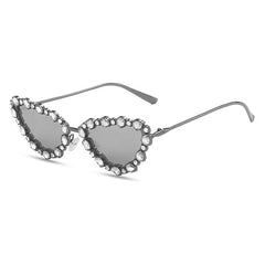 Rhinestone Fever - Embellished Cat Eye Sunglasses - Model Mannequin