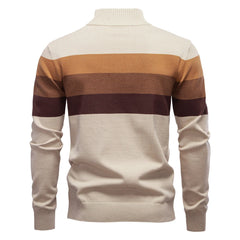 Lionel – Men’s Striped Quarter-Zip Sweater