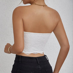 Lakelyn - Strapless Lace Corset Top