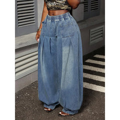 Elarique – Plus Size Wide Leg Denim Pants