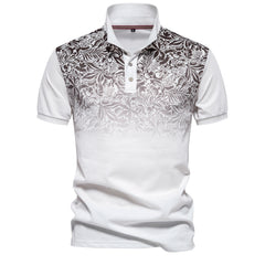 Zephron – Floral Panel Polo Shirt