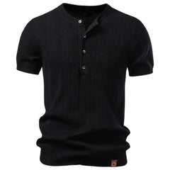 Caelric – Textured Knit Long Sleeve Men’s Top
