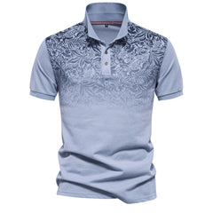Zephron – Floral Panel Polo Shirt
