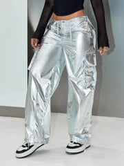 Minna - Metallic Cargo Pants