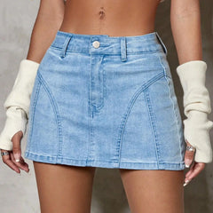 Opal - A-Linien-Jeans-Minirock