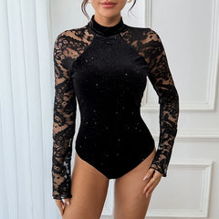 Zyrelle – Lace Sleeve Sparkle Bodysuit