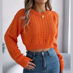 Aura - Långärmad rygglös tröja