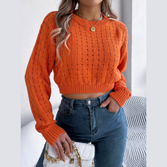 Aura - Långärmad rygglös tröja