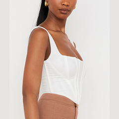 Mazie – Weißes Bustier-Korsett-Top