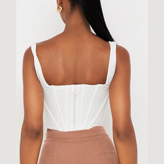 Mazie – Weißes Bustier-Korsett-Top