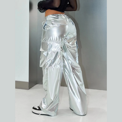 Minna - Metallic Cargo Pants