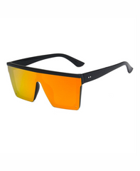 Klassische, quadratische, verspiegelte Sonnenbrille