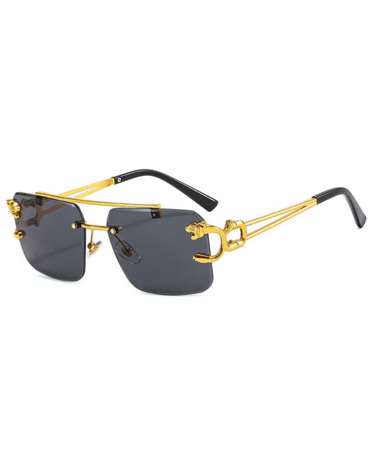 Randlose Sonnenbrille mit Farbverlauf und Doppelsteg