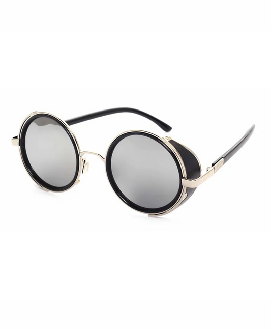 Getönte runde Retro-Sonnenbrille