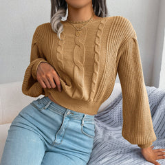 Ryder - Beige Braided Knit Top - Model Mannequin