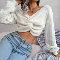 Kiera - White Twisted Ribbed Crop Top - Model Mannequin