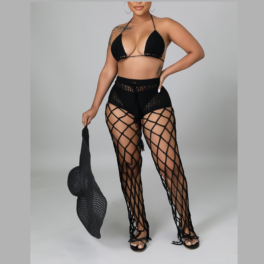 Two Piece Knitted Crochet Set - Model Mannequin