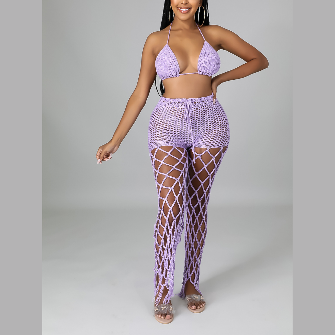 Two Piece Knitted Crochet Set - Model Mannequin