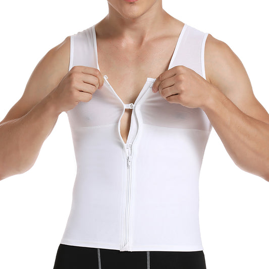 Men’s Zip Front Compression Tank Top - Model Mannequin
