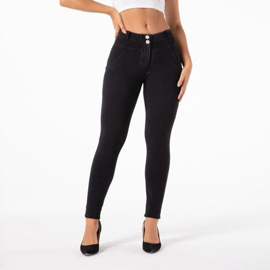 Cheeky Black Butt Lift Jeggings - Model Mannequin