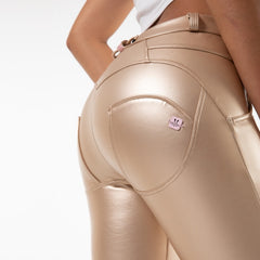 Cheeky Gold PU Butt Lift Pants - Model Mannequin