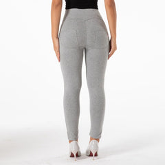 Cheeky Gray High Waist Butt Lift Pants - Model Mannequin