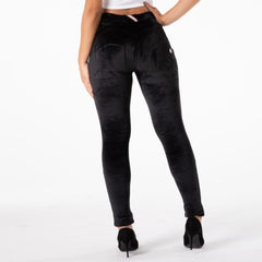 Cheeky Black Velvet Butt Lift Pants - Model Mannequin