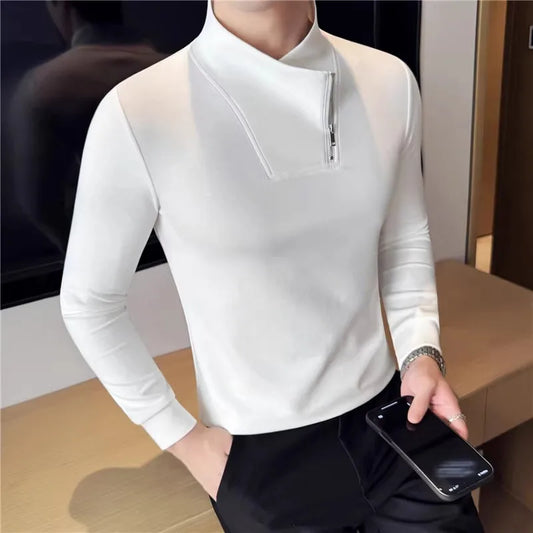 Kaelion Modern Zip Collar Slim Fit Top – Effortless Style for Everyday Wear