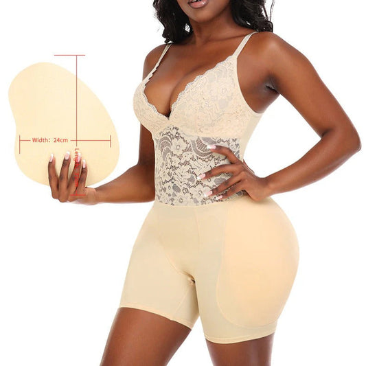 Full Body Lace Bodysuit with Hip Pads – Sculpted Silhouette & Feminine Power | Model Mannequin