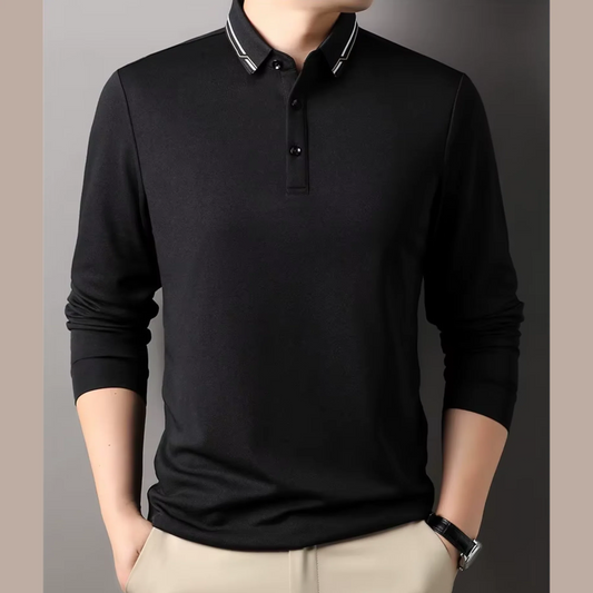 Santino – Men’s Long Sleeve Polo Shirt | Timeless Comfort & Class