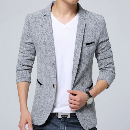 Men's Slim Fit Blazer – Classic Tweed, Modern Fit