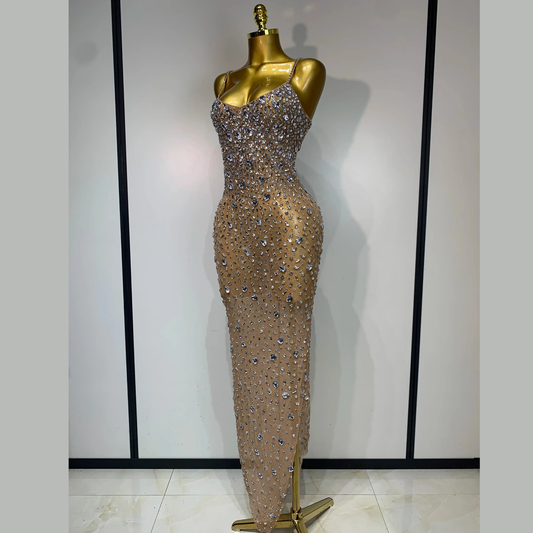 Zeraphielle – Crystal Illusion Rhinestone Gown