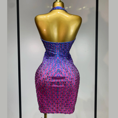 Zynara – Halter Embellished Bodycon Mini Dress