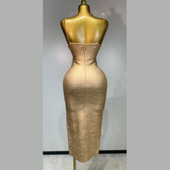 Cyravelle – Crystal Embellished Bandage Evening Dress