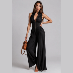 Sorevina – Pleated Wide Leg Jumpsuit