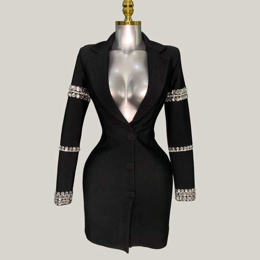 Calixte – Embellished Bandage Blazer Dress