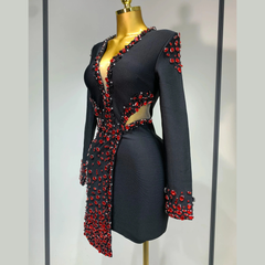 Calanthe - Embellished Bandage Dress