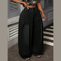 Elarique – Plus Size Wide Leg Denim Pants