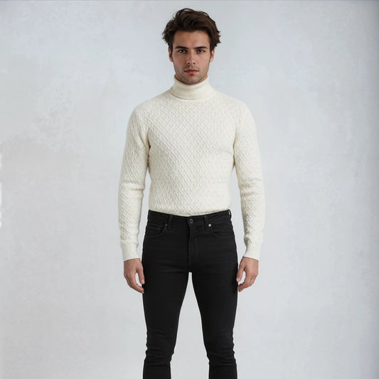 Jett - Men’s Textured Knit Turtleneck Sweater