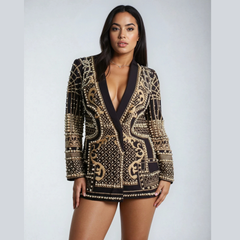 Novalie - Embellished Pearl & Bead Blazer