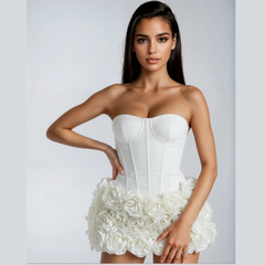 Vivienne - Floral Hem Bandage Dress