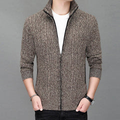 Gian - Knitted Zip Front Cardigan