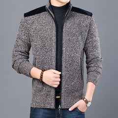 Ethan - Men's Zip Front Slim Fit Cardigan