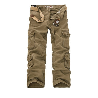 Banks - Men's Khaki Multi-Pocket Cargo Pants - Model Mannequin