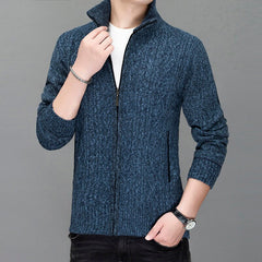 Gian - Knitted Zip Front Cardigan