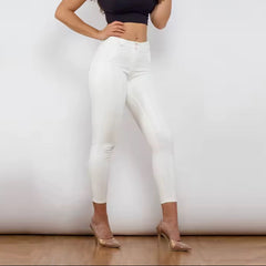 Cheeky White PU Butt Lift Pants