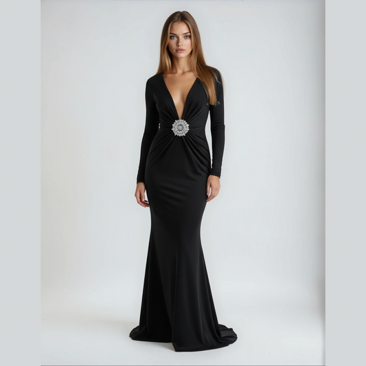 Amara - Crystal Embellished Gown