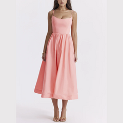 Monroe - Spaghetti Strap A-Line Midi Dress