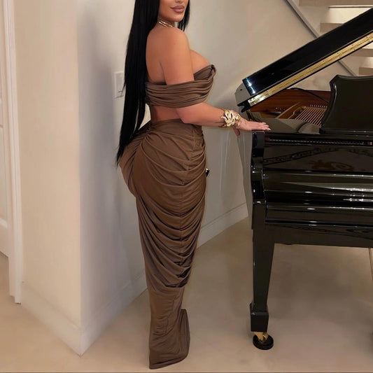 Lailah - Two-Piece Draped Maxi Set